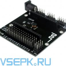 Макетная плата для NodeMcu V3, ESP8266 с разъемом для питания DC 6-24В.